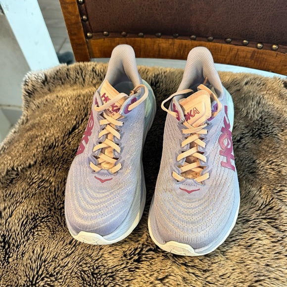 Hoka One One Shoes - HOKA One One Mach 5 Blue & Purple Running Sneakers, Size 6